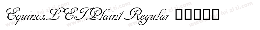 EquinoxLETPlain1 Regular字体转换